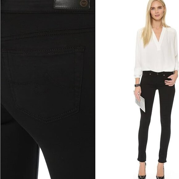 AG Adriano Goldschmied Grey Wash The Stilt-Cigarette Leg Jeans - Picture 2 of 6